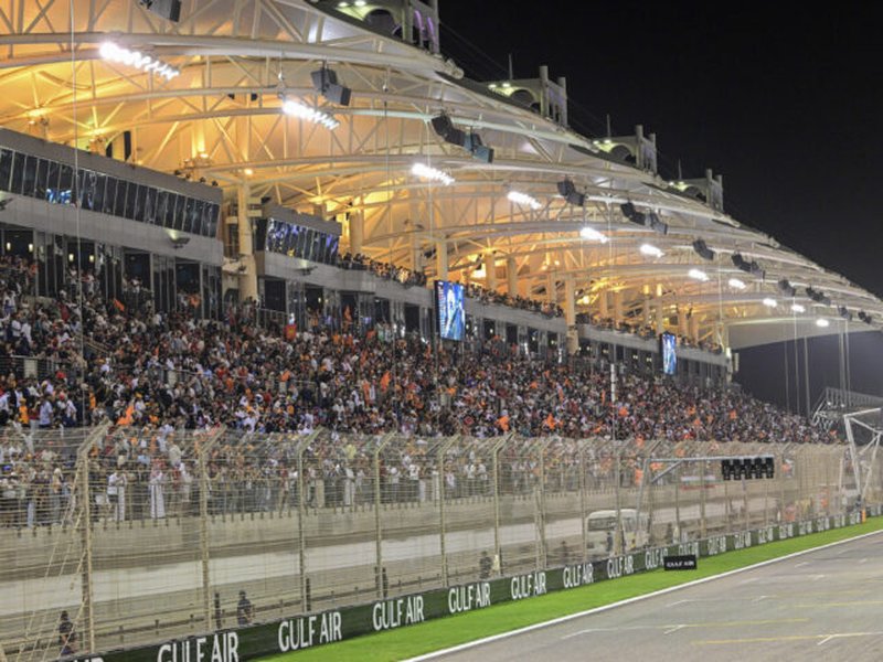 Fans at Bahrain GP night race